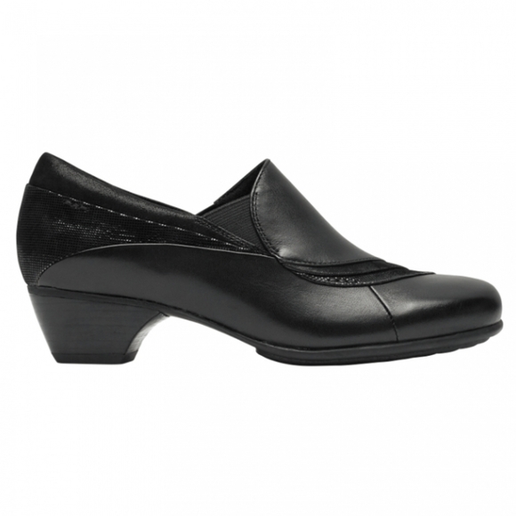 Aravon Provence Asym Slip-on - Women's Casual Shoe Black - Picture 5 of 5